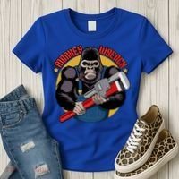 Monkey Wrench Mechanic Grease Monkey Car Repair Technician Cute Gift Women's T-Shirt thumb 3