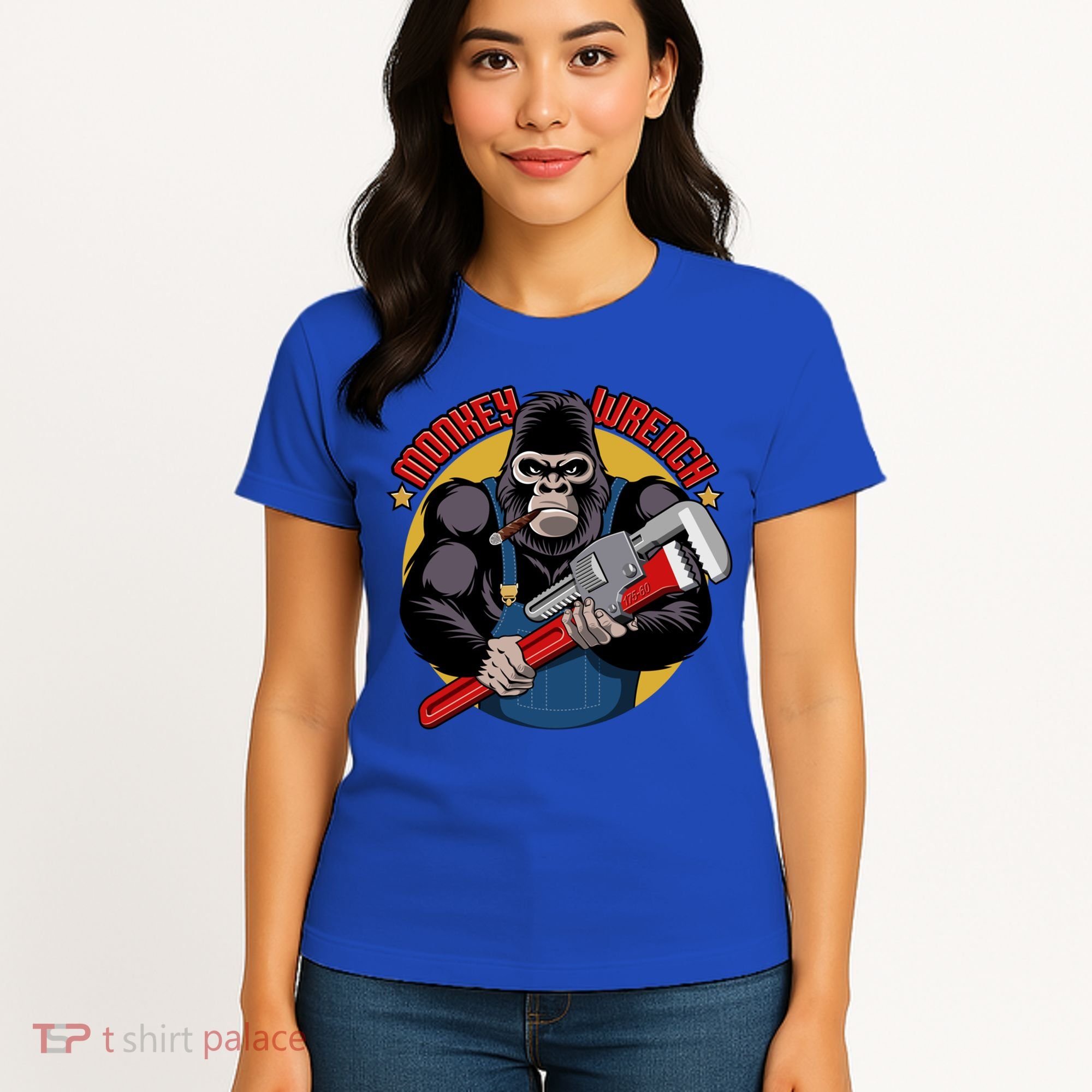 Monkey Wrench Mechanic Grease Monkey Car Repair Technician Cute Gift Women's T-Shirt