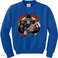 Monkey Wrench Mechanic Grease Monkey Car Repair Technician Cute Gift Kids Sweatshirt thumb 0