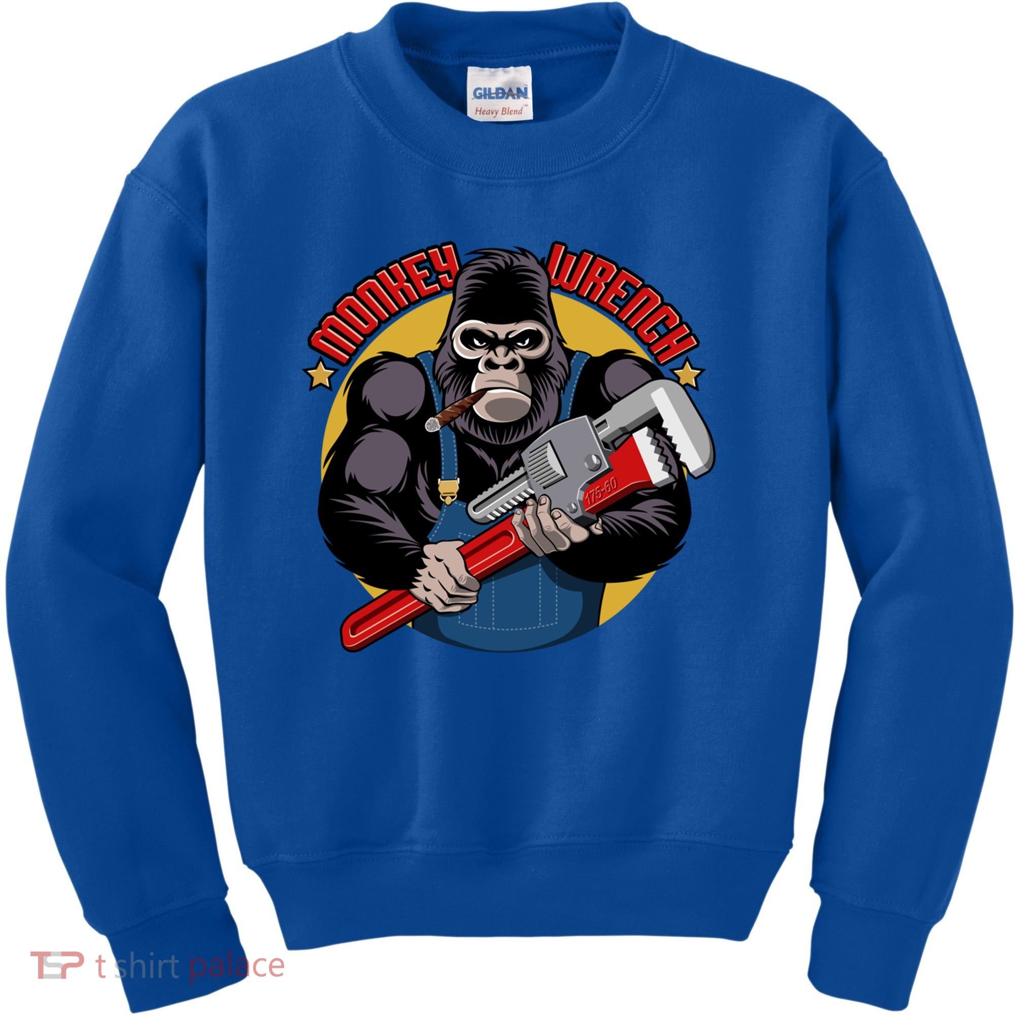 Monkey Wrench Mechanic Grease Monkey Car Repair Technician Cute Gift Kids Sweatshirt