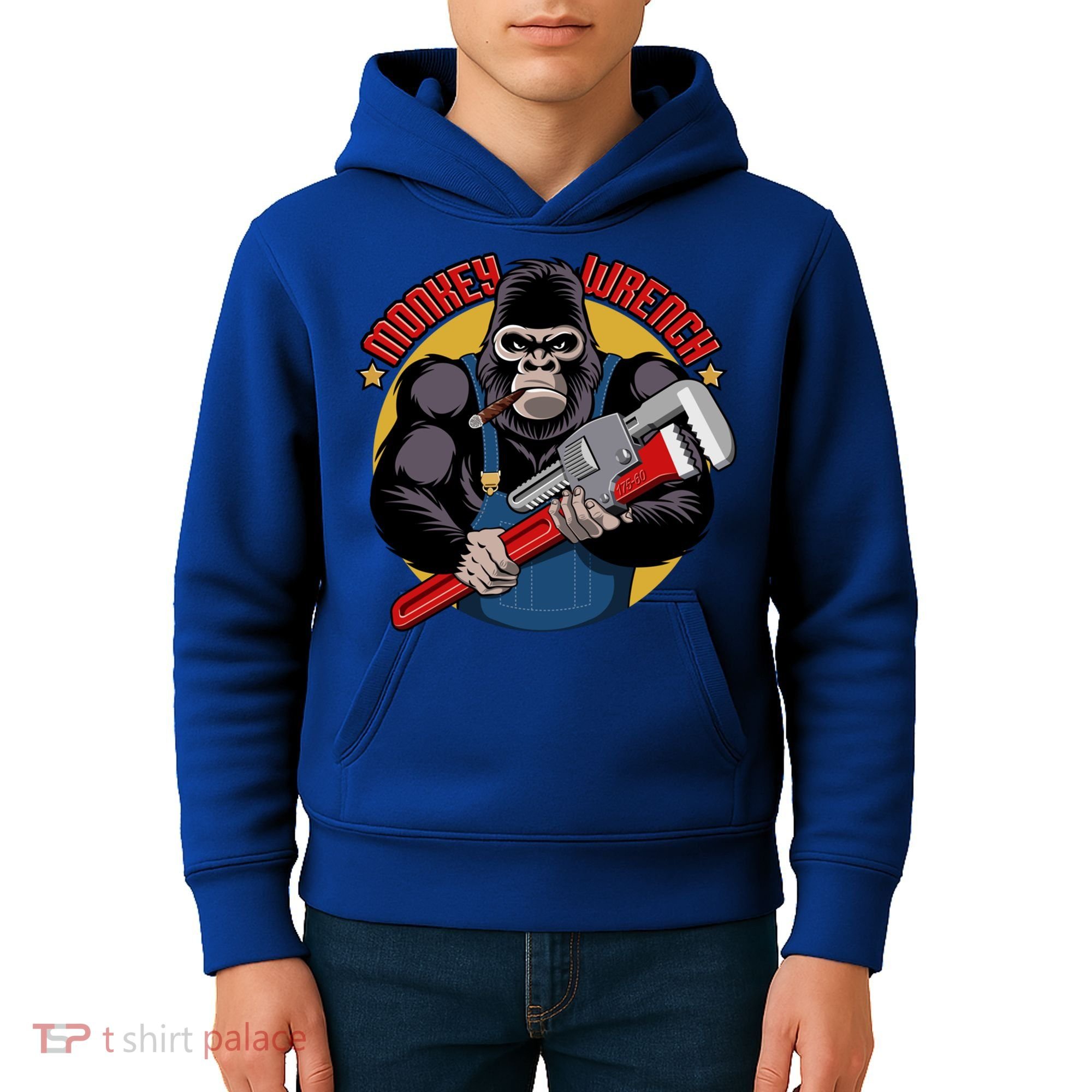 Monkey Wrench Mechanic Grease Monkey Car Repair Technician Cute Gift Kids Hoodie