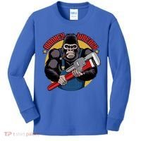 Monkey Wrench Mechanic Grease Monkey Car Repair Technician Cute Gift Kids Long Sleeve Shirt thumb 0