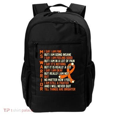 Ms Warrior Multiple Sclerosis Awareness Graphic Gift Backpack