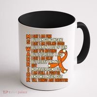 Ms Warrior Multiple Sclerosis Awareness Graphic Gift Coffee Mug thumb 1