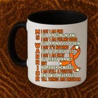 Ms Warrior Multiple Sclerosis Awareness Graphic Gift Coffee Mug thumb 2