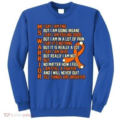 Ms Warrior Multiple Sclerosis Awareness Graphic Gift Sweatshirt