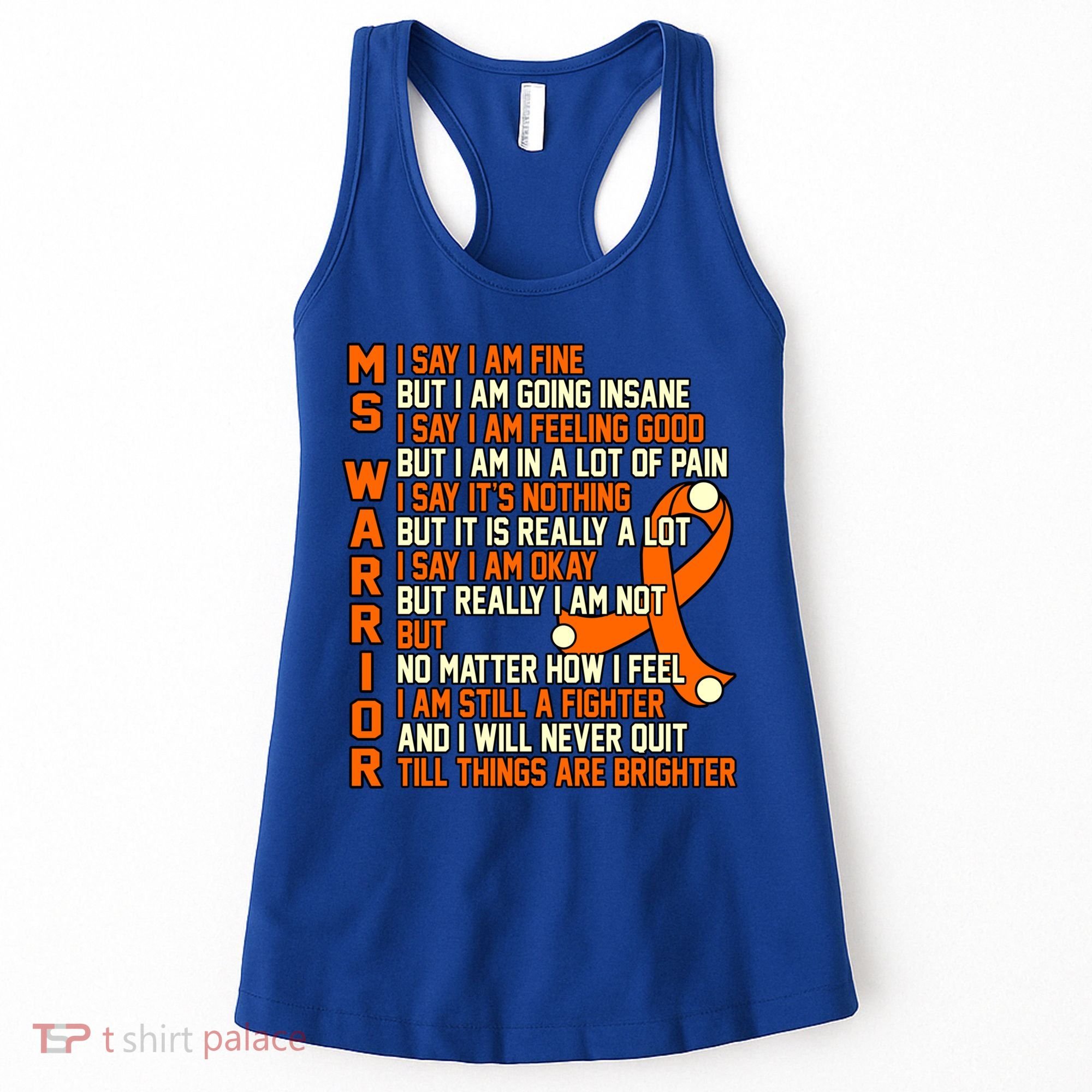 Ms Warrior Multiple Sclerosis Awareness Graphic Gift Women's Tank Top