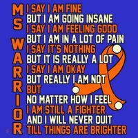 Ms Warrior Multiple Sclerosis Awareness Graphic Gift Women's Long Sleeve Shirt thumb 2