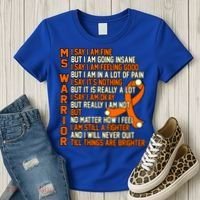 Ms Warrior Multiple Sclerosis Awareness Graphic Gift Women's T-Shirt thumb 3