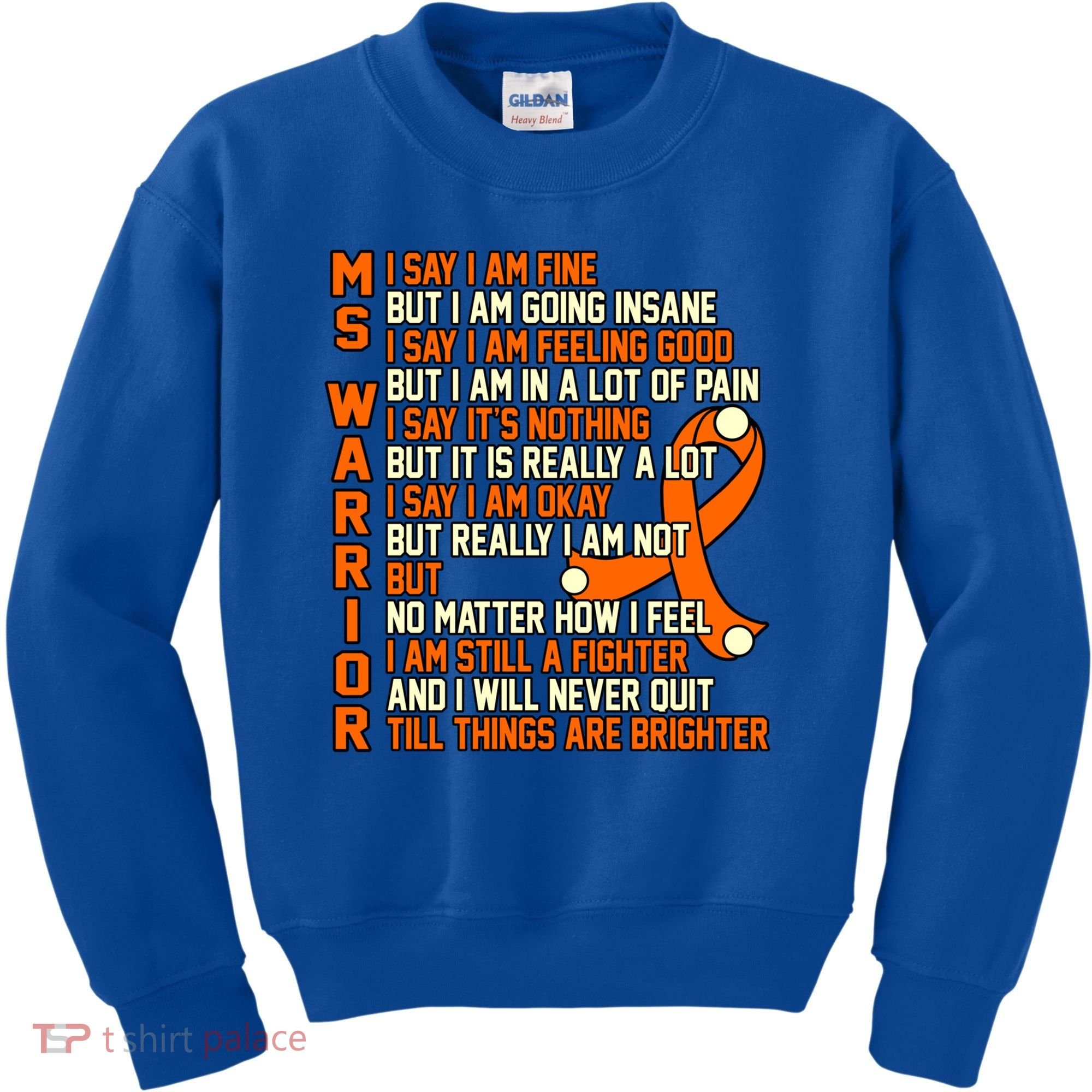 Ms Warrior Multiple Sclerosis Awareness Graphic Gift Kids Sweatshirt