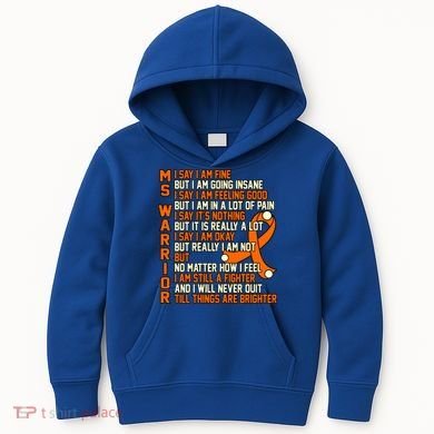 Ms Warrior Multiple Sclerosis Awareness Graphic Gift Kids Hoodie