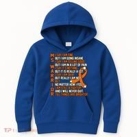 Ms Warrior Multiple Sclerosis Awareness Graphic Gift Kids Hoodie thumb 0