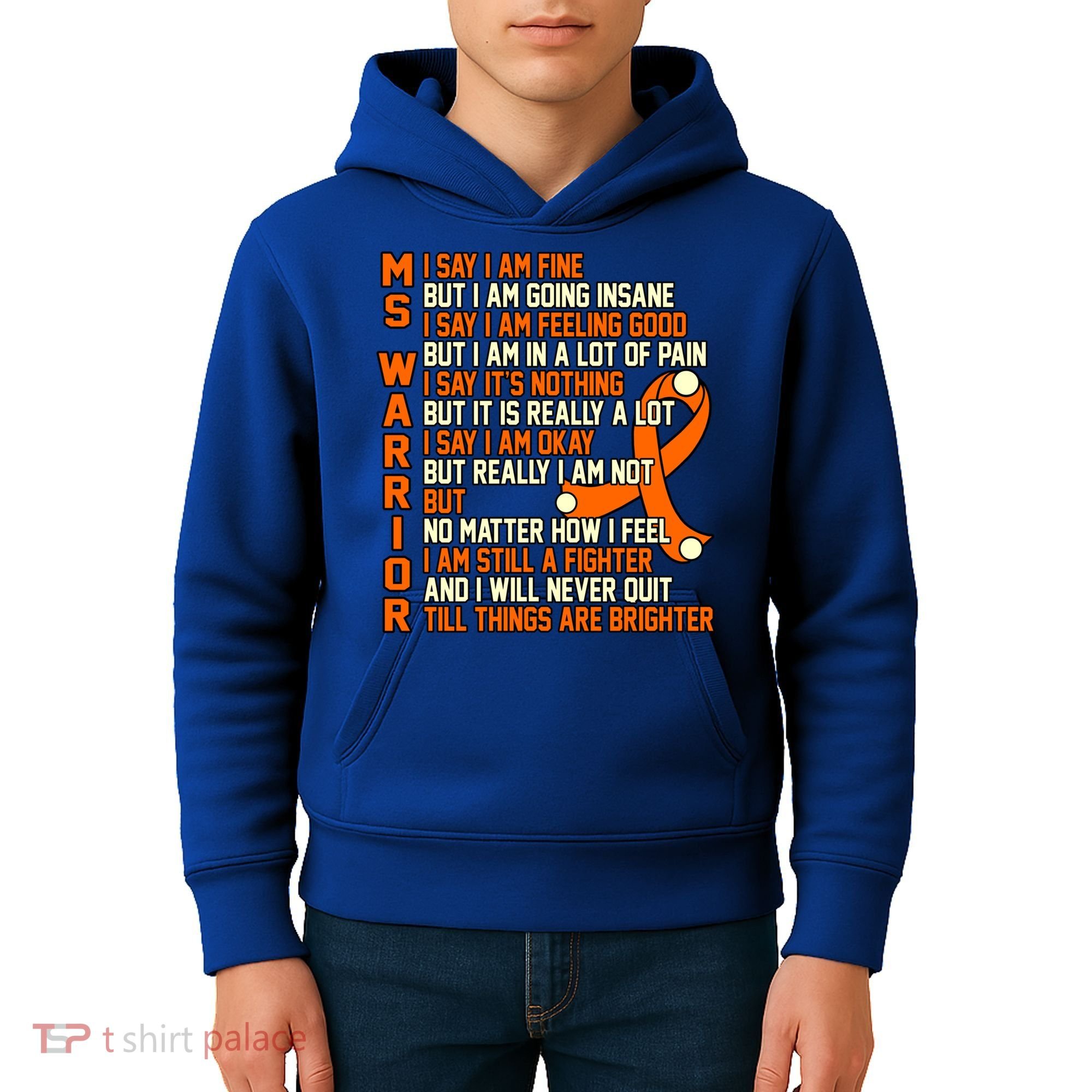 Ms Warrior Multiple Sclerosis Awareness Graphic Gift Kids Hoodie