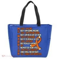Ms Warrior Multiple Sclerosis Awareness Graphic Gift Tote Bag thumb 0