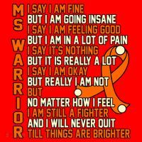 Ms Warrior Multiple Sclerosis Awareness Graphic Gift Santa Hat thumb 1