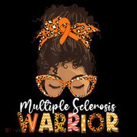  MS Warrior Messy Bun - Multiple Sclerosis Awareness Backpack thumb 2