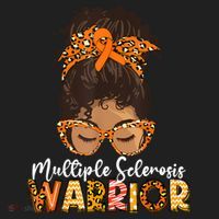  MS Warrior Messy Bun - Multiple Sclerosis Awareness Tumbler thumb 3