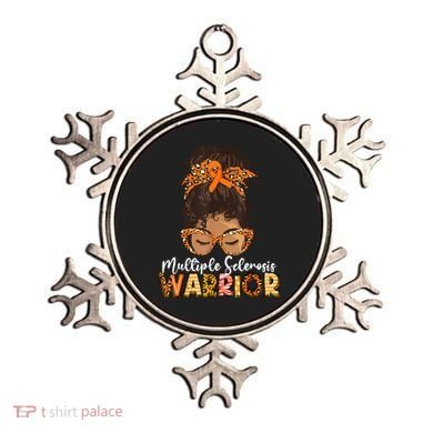  MS Warrior Messy Bun - Multiple Sclerosis Awareness Ornament