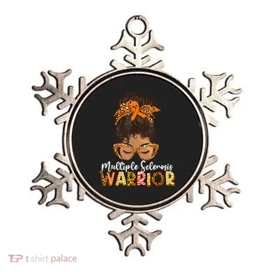  MS Warrior Messy Bun - Multiple Sclerosis Awareness Ornament