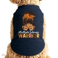  MS Warrior Messy Bun - Multiple Sclerosis Awareness Doggie Tank thumb 0