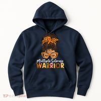  MS Warrior Messy Bun - Multiple Sclerosis Awareness Hoodie thumb 0