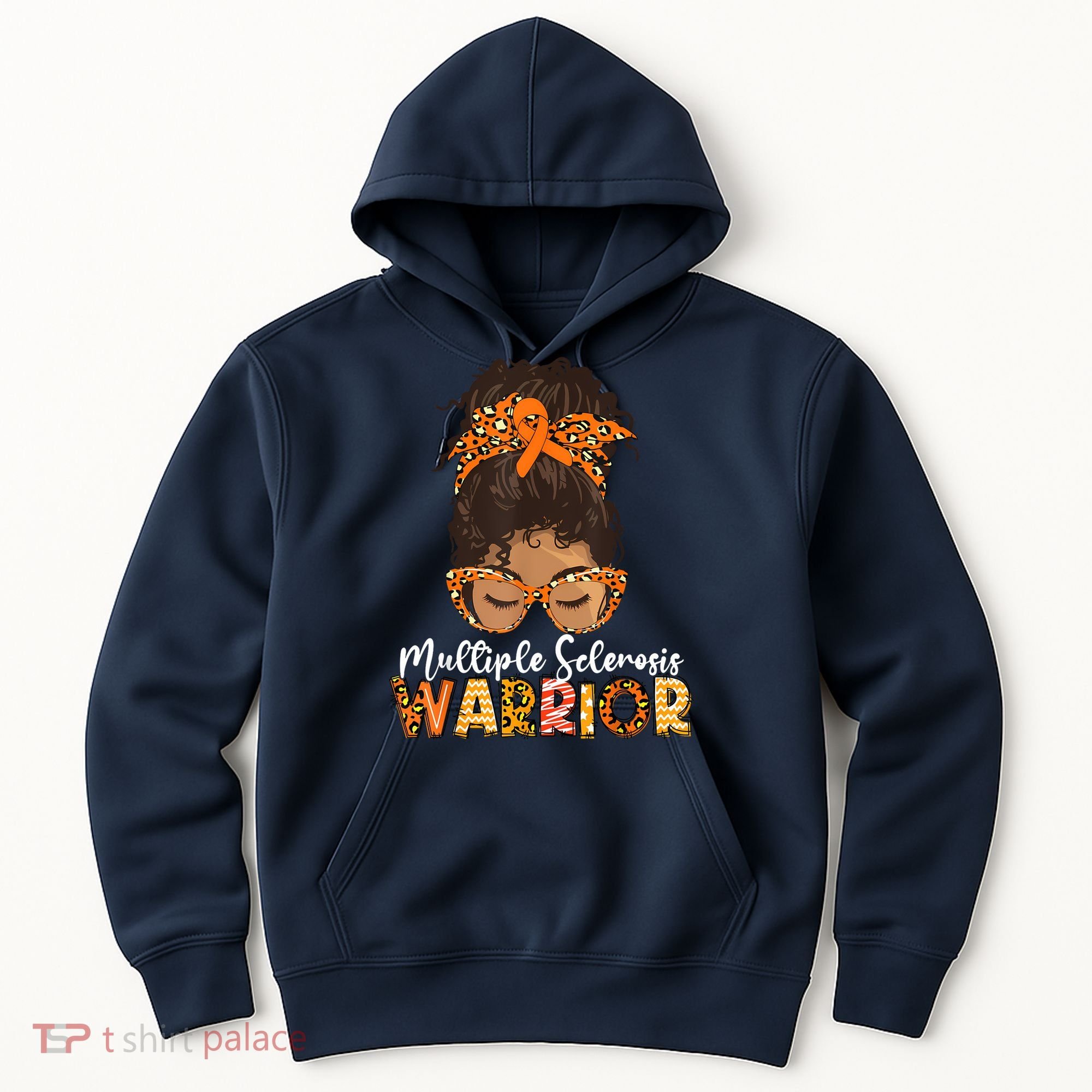  MS Warrior Messy Bun - Multiple Sclerosis Awareness Hoodie