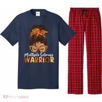  MS Warrior Messy Bun - Multiple Sclerosis Awareness Pajama Set thumb 0