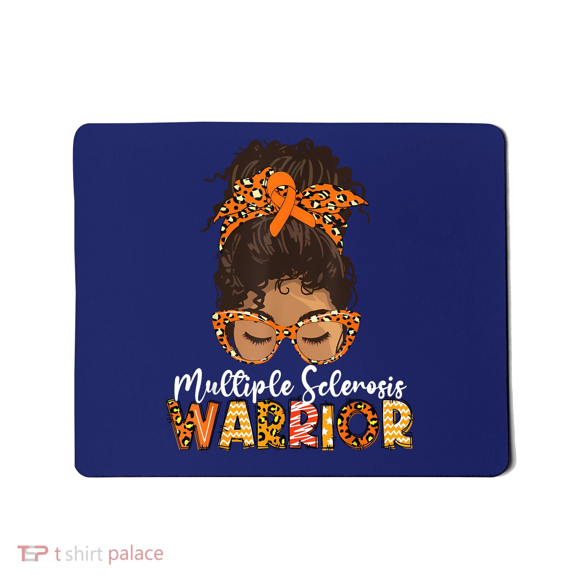  MS Warrior Messy Bun - Multiple Sclerosis Awareness Mousepad