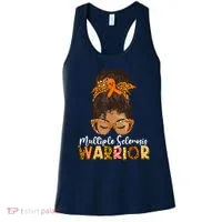  MS Warrior Messy Bun - Multiple Sclerosis Awareness Women's Tank Top thumb 0