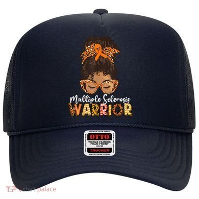  MS Warrior Messy Bun - Multiple Sclerosis Awareness Hat