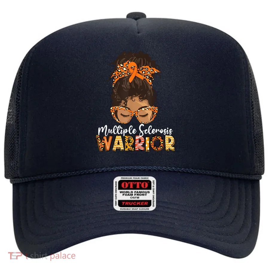  MS Warrior Messy Bun - Multiple Sclerosis Awareness Hat