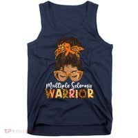  MS Warrior Messy Bun - Multiple Sclerosis Awareness Tank Top thumb 0