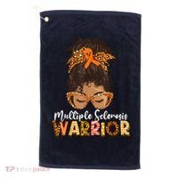  MS Warrior Messy Bun - Multiple Sclerosis Awareness Golf Towel thumb 0