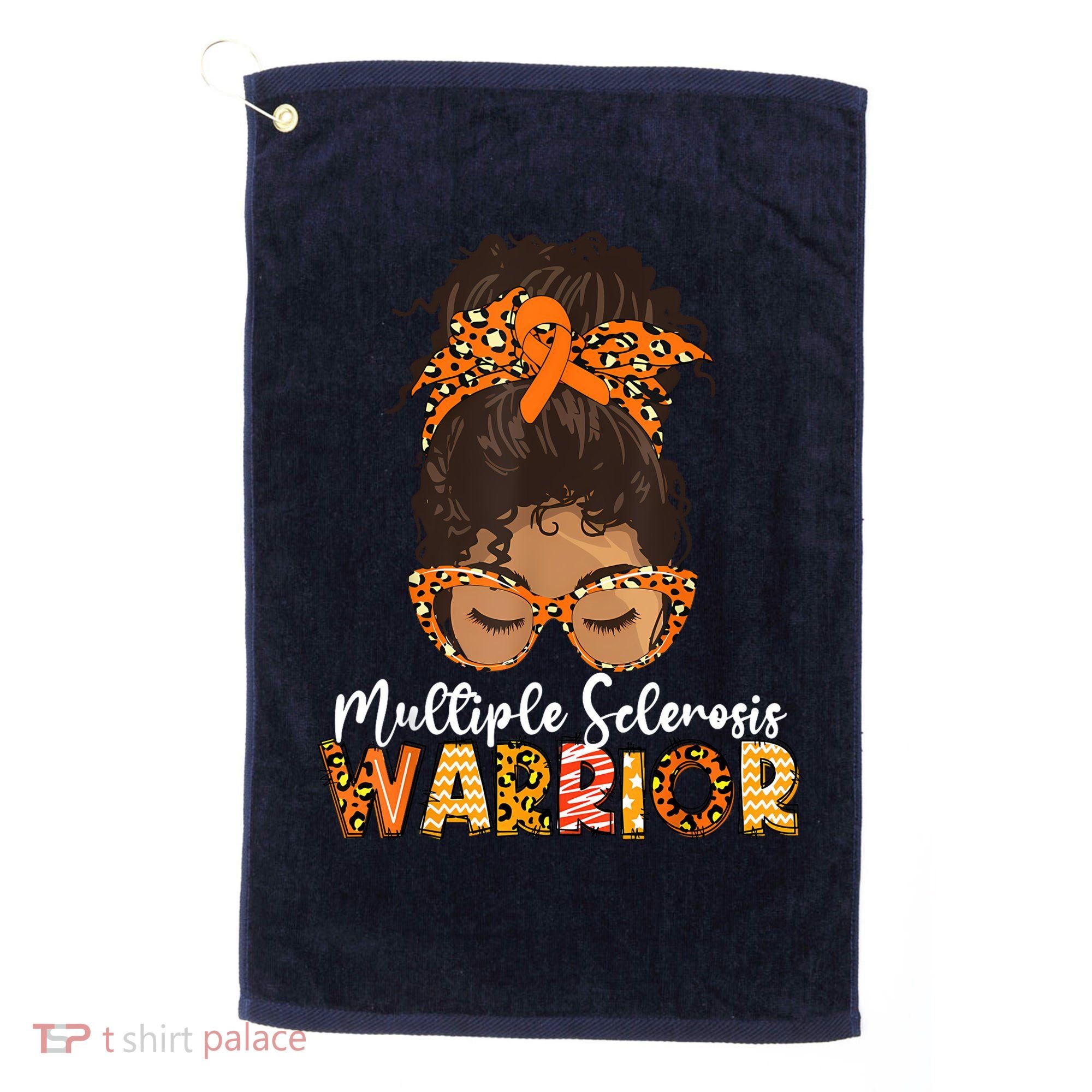  MS Warrior Messy Bun - Multiple Sclerosis Awareness Golf Towel