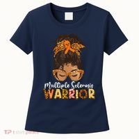  MS Warrior Messy Bun - Multiple Sclerosis Awareness Women's T-Shirt thumb 0