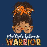  MS Warrior Messy Bun - Multiple Sclerosis Awareness Women's T-Shirt thumb 6