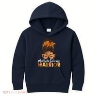  MS Warrior Messy Bun - Multiple Sclerosis Awareness Kids Hoodie thumb 0