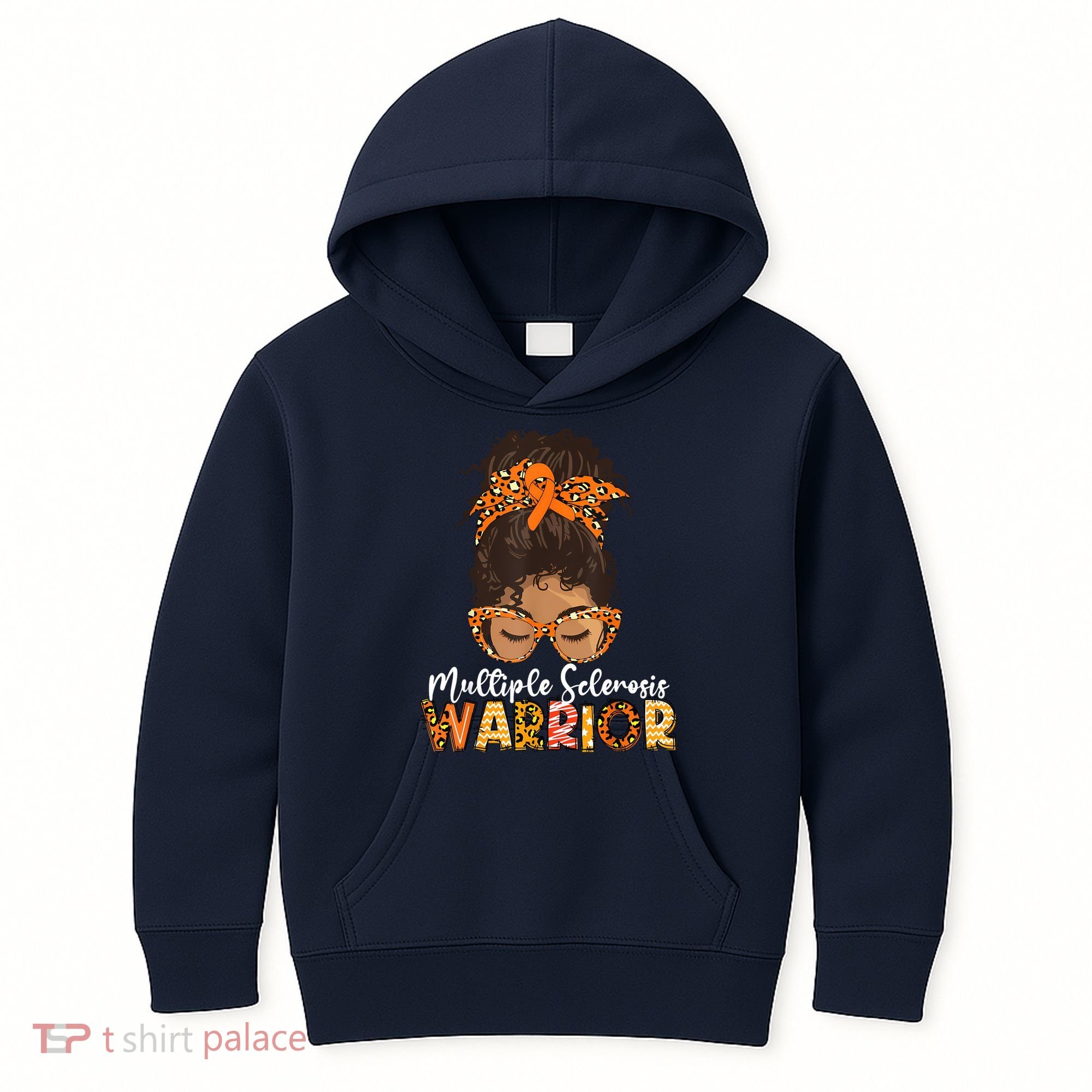  MS Warrior Messy Bun - Multiple Sclerosis Awareness Kids Hoodie