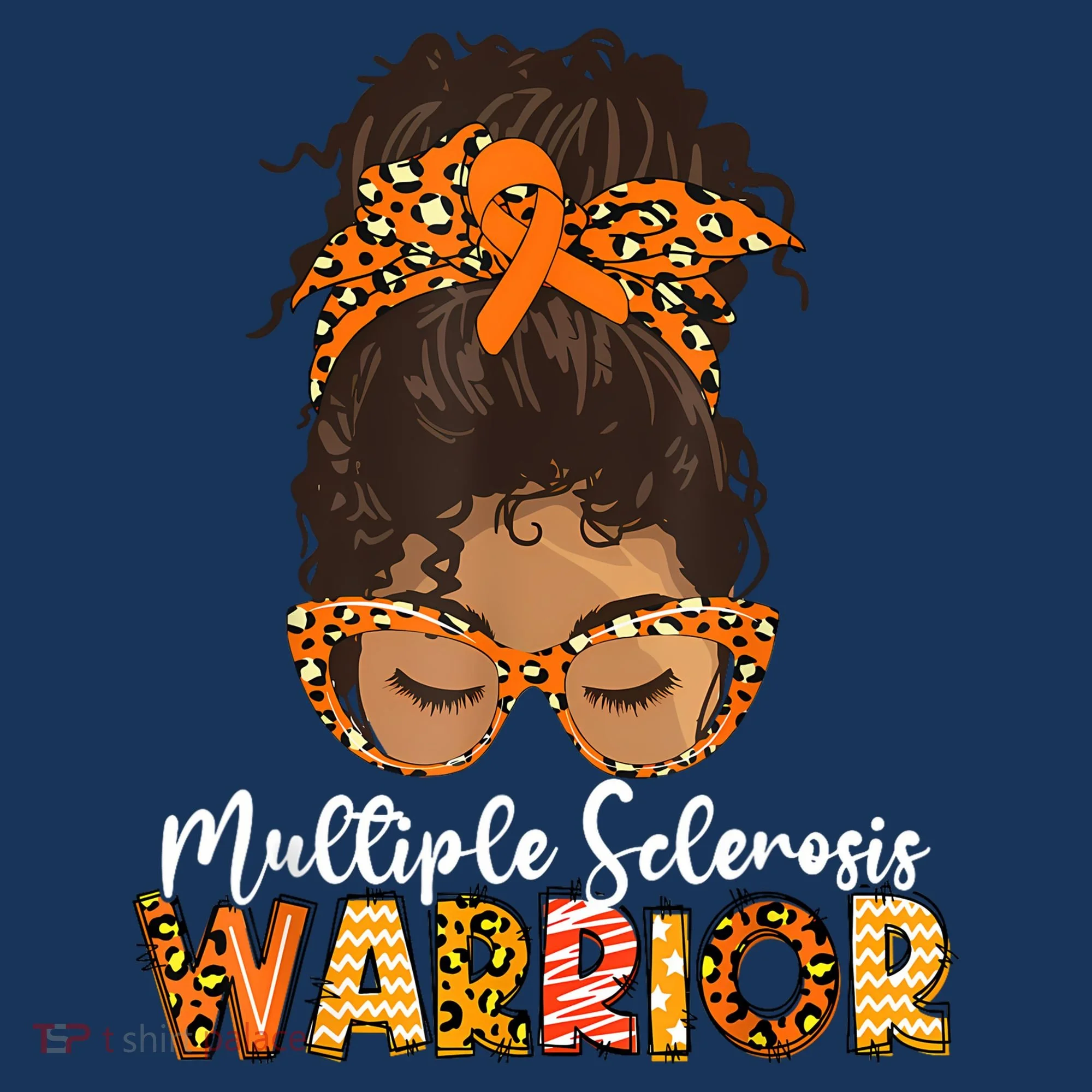  MS Warrior Messy Bun - Multiple Sclerosis Awareness Kids T-Shirt