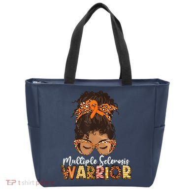  MS Warrior Messy Bun - Multiple Sclerosis Awareness Tote Bag