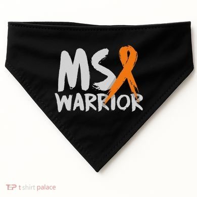 Ms Warrior Multiple Sclerosis Awareness Month USA-Made Doggie Bandana