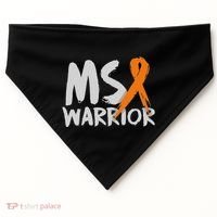 Ms Warrior Multiple Sclerosis Awareness Month USA-Made Doggie Bandana thumb 0