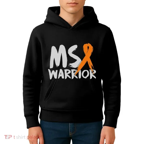 Ms Warrior Multiple Sclerosis Awareness Month Kids Hoodie