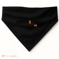 Ms Warrior Multiple Sclerosis Awareness Unbreakable Ms Meaningful Gift USA-Made Doggie Bandana thumb 0