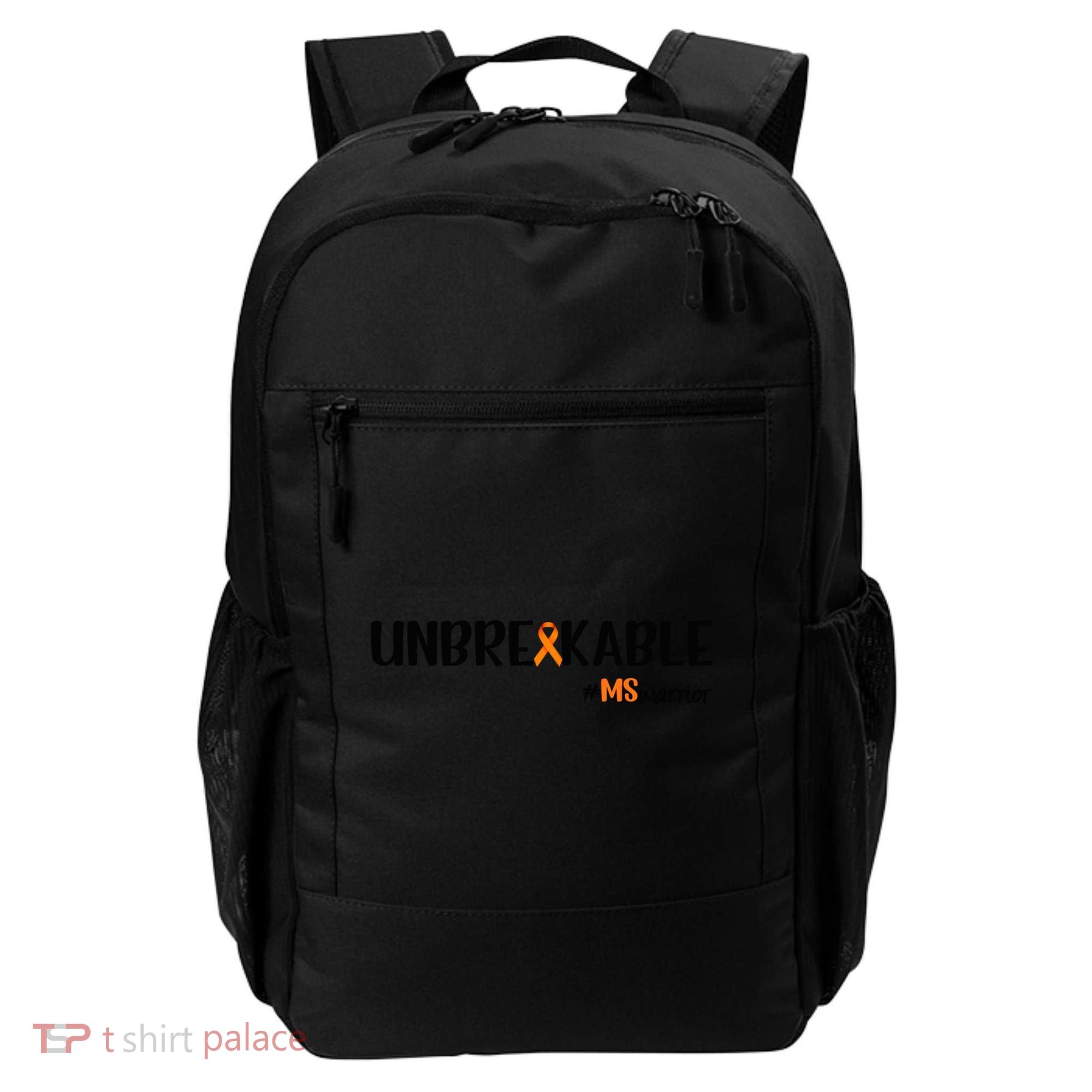 Ms Warrior Multiple Sclerosis Awareness Unbreakable Ms Meaningful Gift Backpack