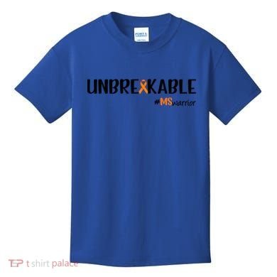 Ms Warrior Multiple Sclerosis Awareness Unbreakable Ms Meaningful Gift Kids T-Shirt