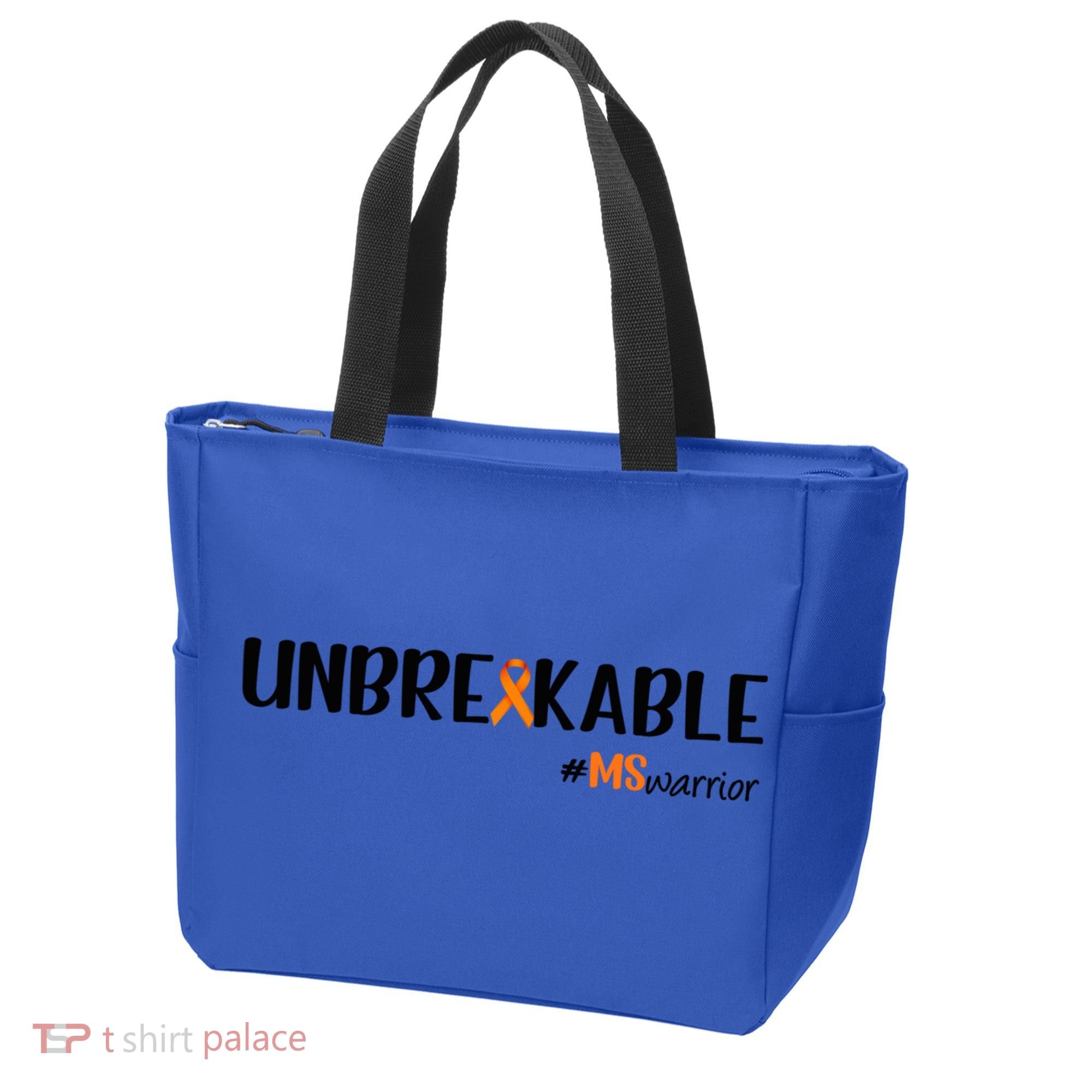 Ms Warrior Multiple Sclerosis Awareness Unbreakable Ms Meaningful Gift Tote Bag