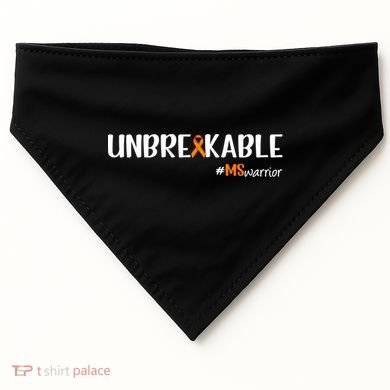 Ms Warrior Multiple Sclerosis Awareness Unbreakable Ms Great Gift USA-Made Doggie Bandana