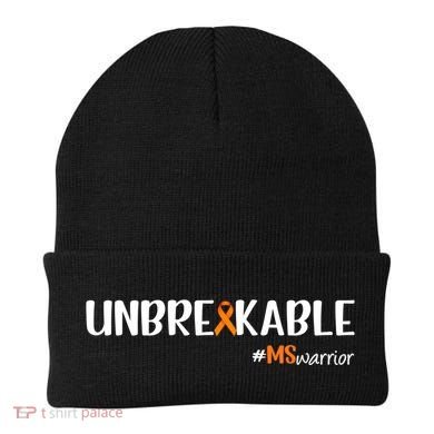 Ms Warrior Multiple Sclerosis Awareness Unbreakable Ms Great Gift Beanie