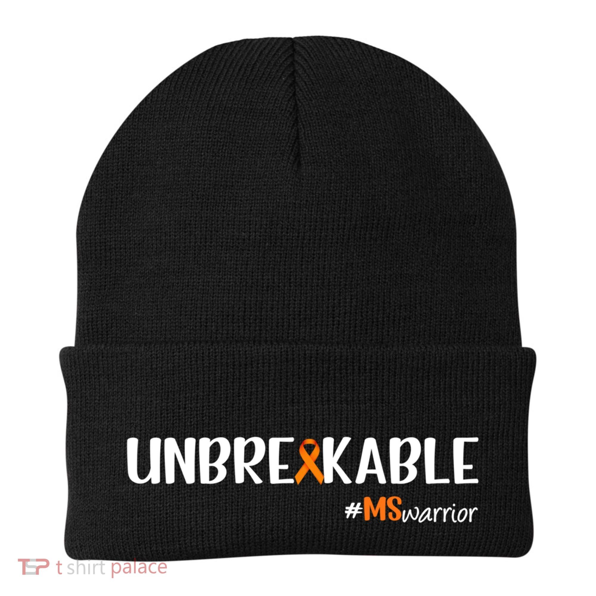 Ms Warrior Multiple Sclerosis Awareness Unbreakable Ms Great Gift Beanie
